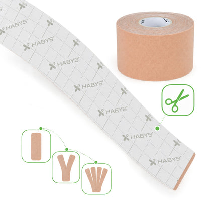 Kinesiotape 5 cm x 5 m – Sterke Kleefkracht – Beige