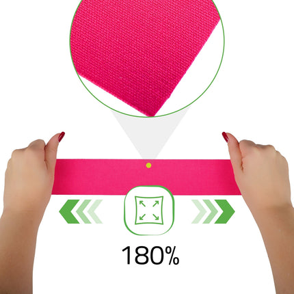Kinesiotape 5 cm x 5 m – Standaard Kleefkracht – Roze