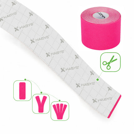 Kinesiotape 5 cm x 5 m – Sterke Kleefkracht – Roze
