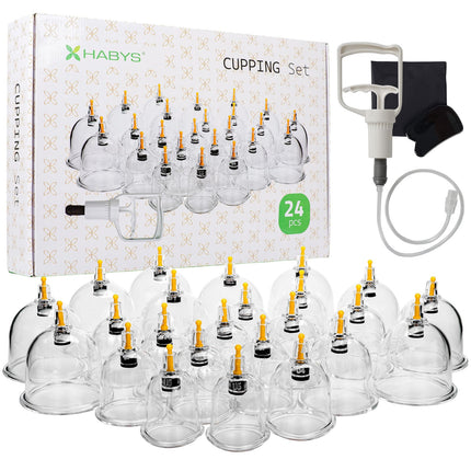 HABYS Cuppingset - 24 delig - met cuppingbekers - inclusief pomp