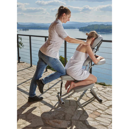HABYS Inklapbare Massagestoel Prestige Grijs - demassageshop.nl