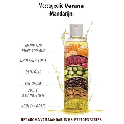 Verana Massageolie Mandarijn - 100% Natuurlijk - 1L