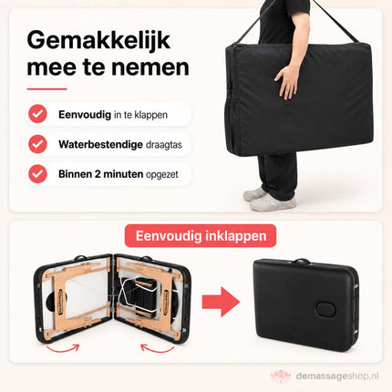 RESTPRO Inklapbare Massagetafel VIP 2 Zwart