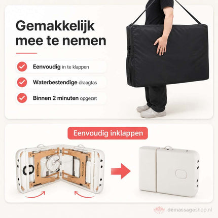 RESTPRO Inklapbare Massagetafel VIP 3 Créme