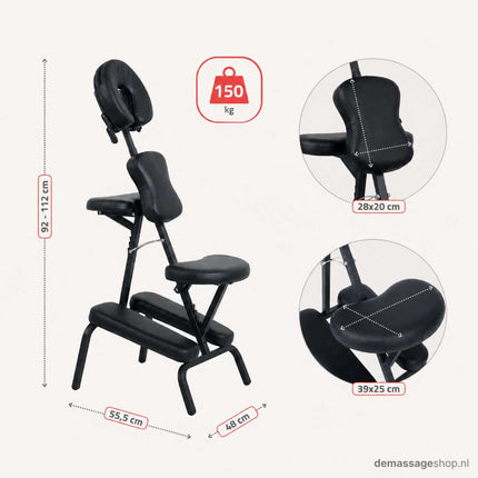 HABYS Inklapbare Massagestoel Flexo Zwart